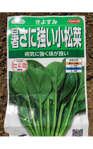 【2021/4/10】コマツナ、チンゲンサイの種を播種しました。